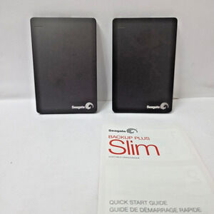 Lot Of 2 Seagate Slim 500GB USB Backup Portable External Hard Drive 1E7AN4-501
